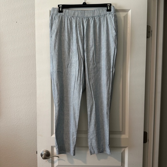 Lou & Grey Crosshatch Softstretch Linen Pants - Picture 1 of 9